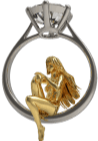 logo karatis ragazza su anello