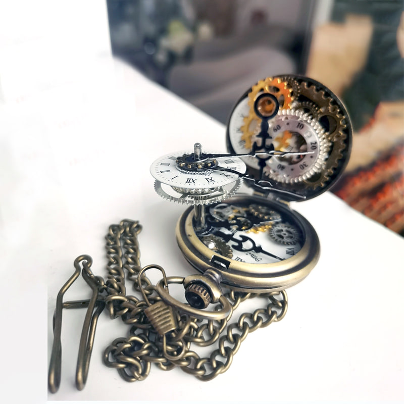 Orologio da tasca modificato steampunk - artigianato orologiaio Bellavere Abano Terme